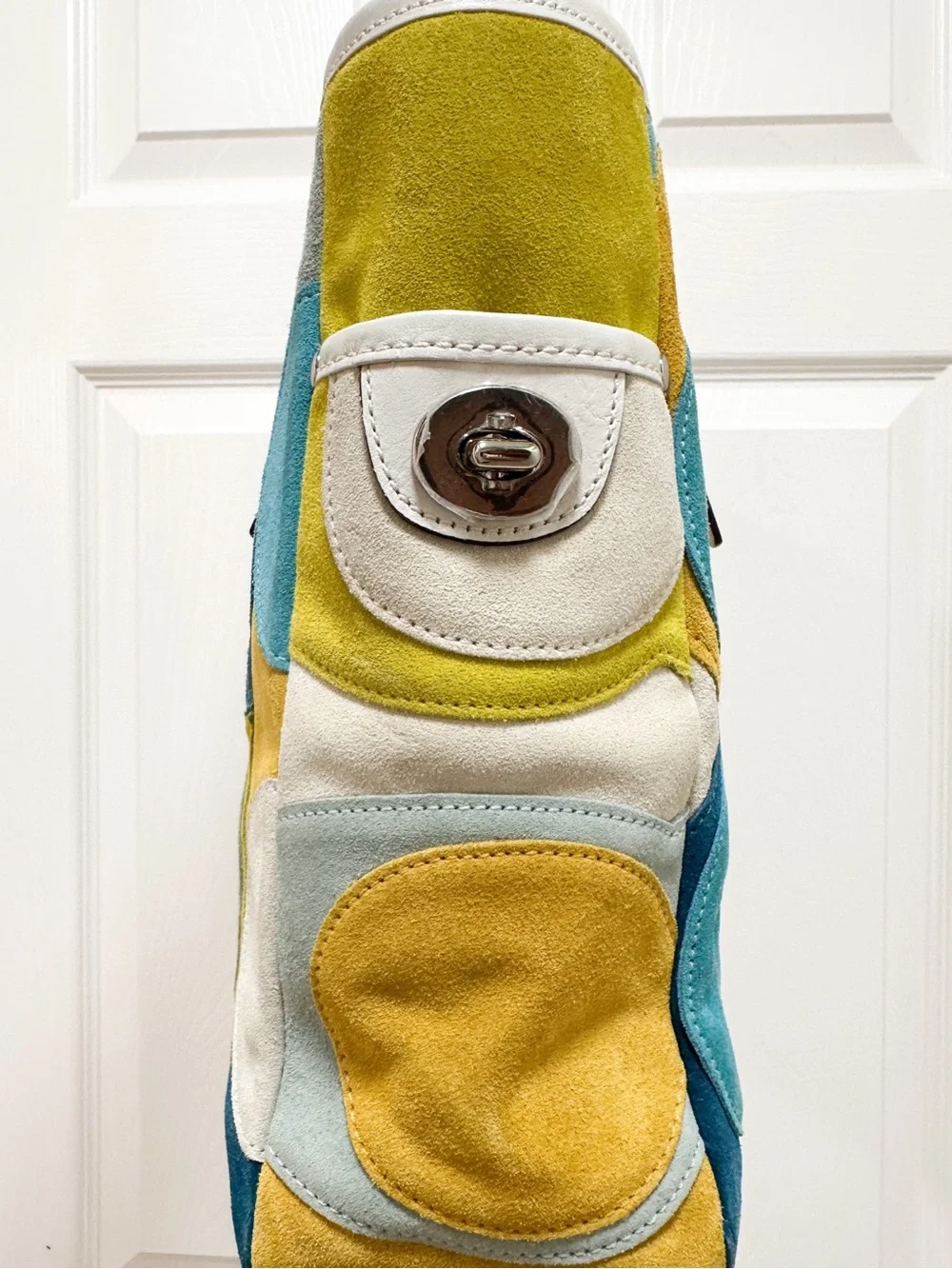 Coach Gallery Tote Optic Signature‎ Suede Patchwork Multicolor Bag Ltd Edition